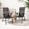 Outdoor Folding Rattan Patio Chair with Steel Frame and Adjustable Backrest